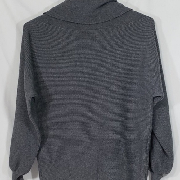 Zara Sweater Knit Cowl Neck Dolman Sleeves Grey - Picture 3 of 4